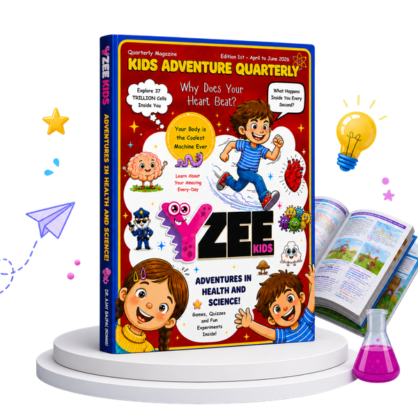 Kids Adventure Quarterly magazine cover, 3D book render